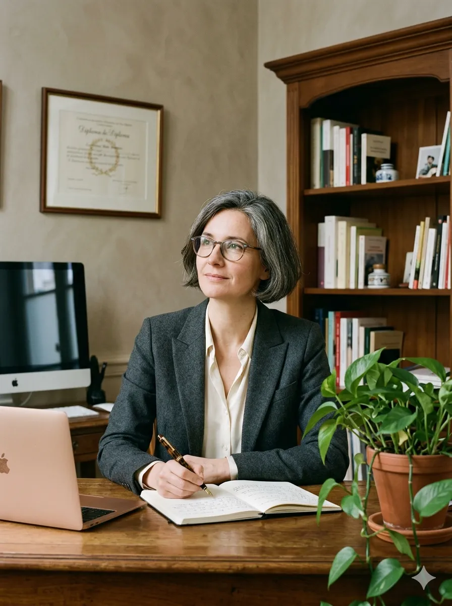 Chirurgienne esthétique dans son cabinet